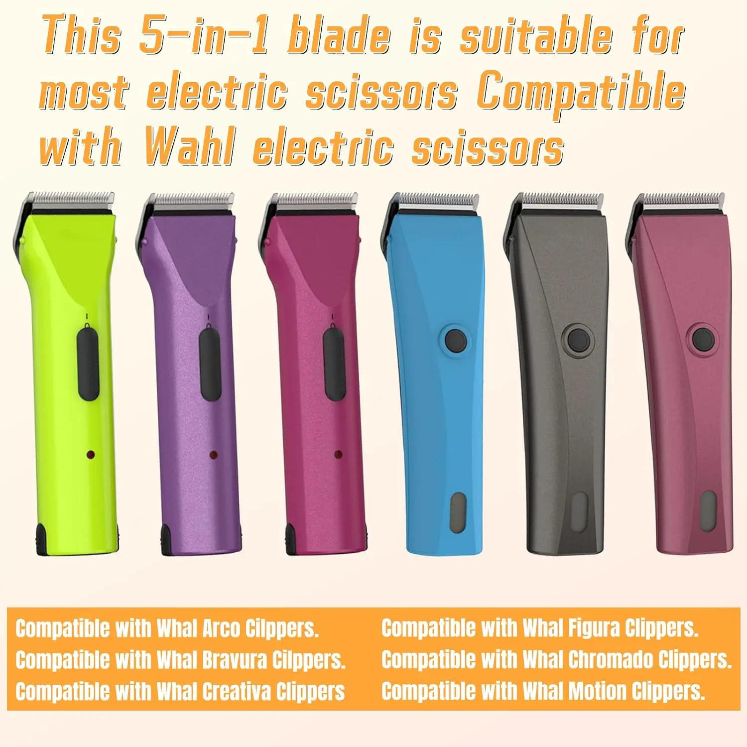 Dog Pet and Horse 5in1 Adjust Fine Blade For Wahl professional Animal Clipper Arcos Bravura Chromado Creativa Figura Motion pet clipper dog hair trimmer dog clipper dog clipper blades