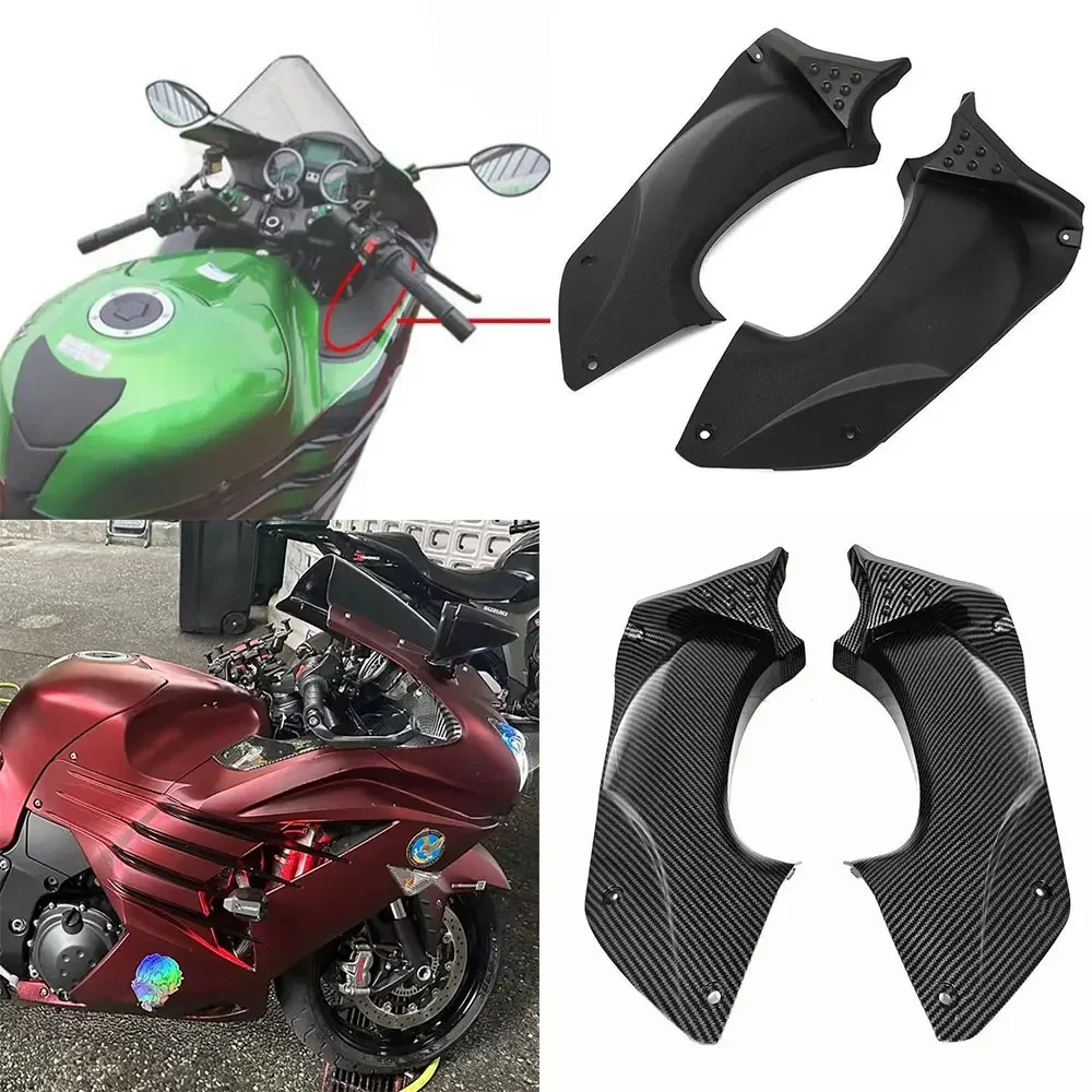 

For Kawasaki Ninja ZX14R ZX-14R 2006-2011 ZZR 1400 Motorcycle Upper Front Dash Cover Fairings Duct Side Cover Panel Nose Cowl