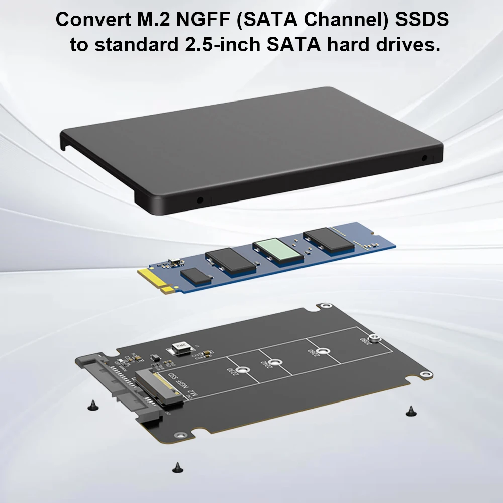 M.2 NGFF B Key To 2.5inch SATA SSD Enclosure 6Gbps Hard Disk Case Enclosure M.2 NGFF SSD To 2.5 Inch SATA III Adapter for Laptop