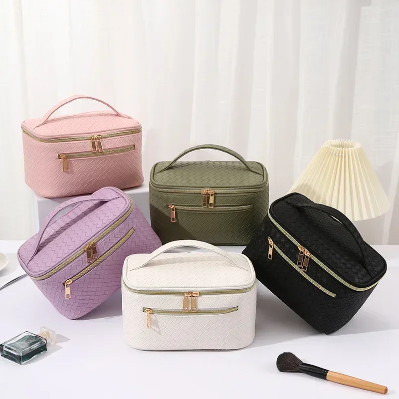 

Fashion Makeup Storage Bag Waterproof Women Face Cream Essence Water Beauty Case Simple High-capacity Perfume Cosmetic Handbag
