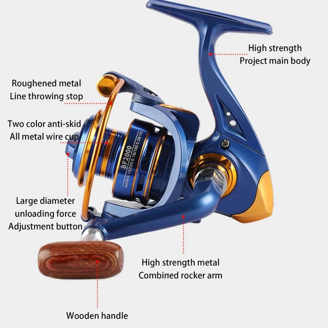 Folding Handle Spinning Fishing Reel 13 Ball Bearings 8kg 5.2/1 Gear Ratio  Sea Fishing Reel Metal Spool Fishing Accessories - Fishing Reels -  AliExpress