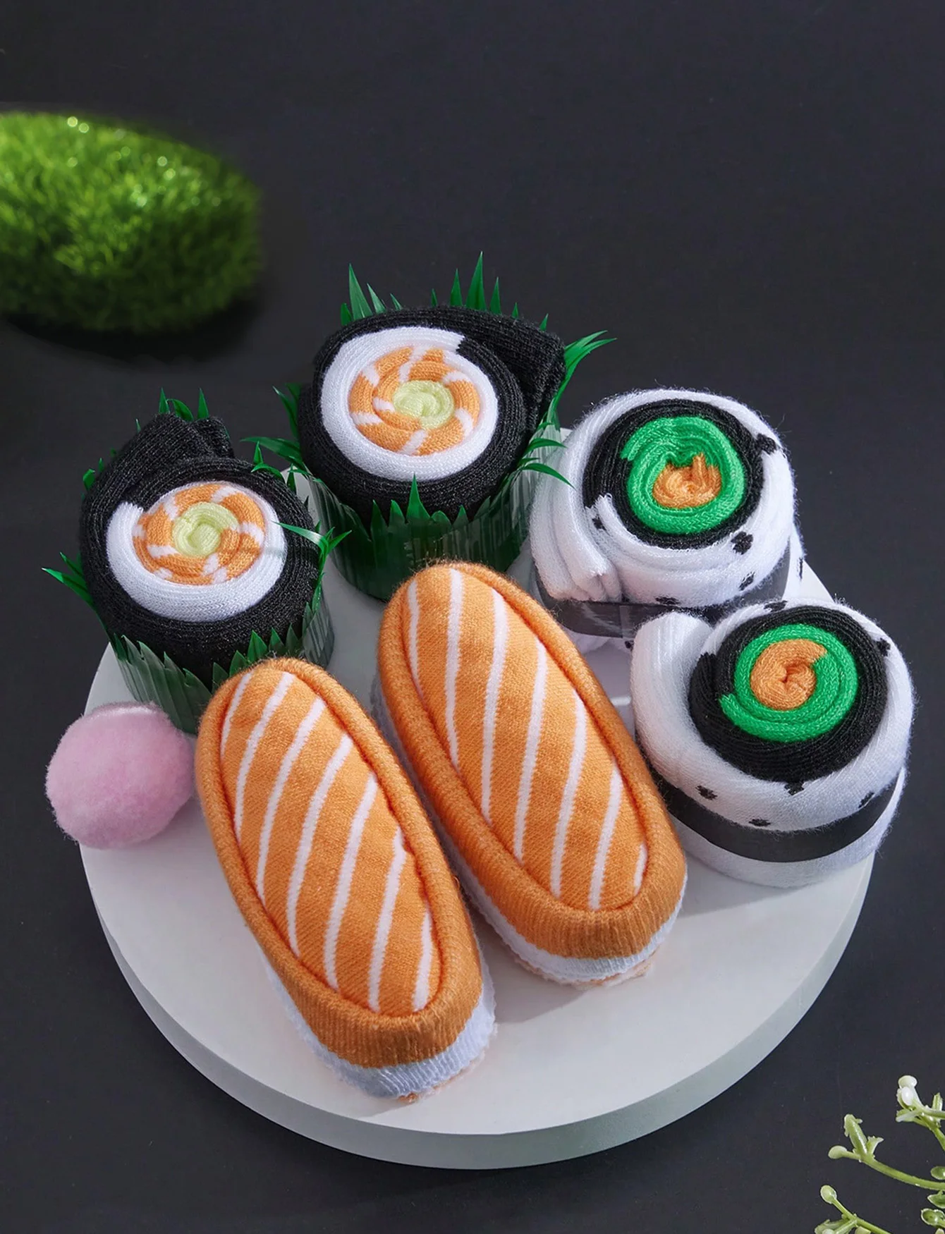 Unisex Colorful Sushi Socks Gift Set - Trendy, Comfortable, All-Season Fun