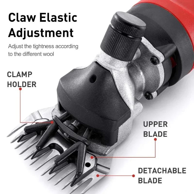 home. Cordless Electric Shears,Professional Sheep Shearing Clippers with 2 PCS Rechargeable Lithium Battery, 6 Speeds Heavy 2