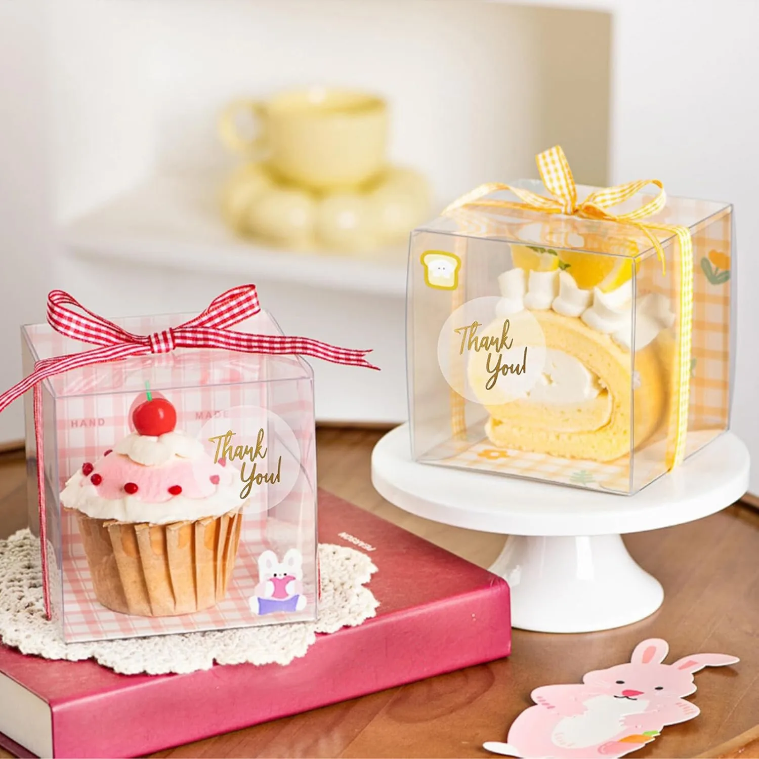 Thank you stickers used on small business packaging