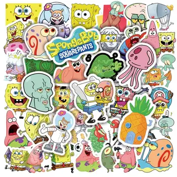 10 30 50 Pcs Spongebob Squarepants Cartoon naklejki wodoodporny Pvc na deskorolce naklejka na telefon dziecko klasyczna zabawka urodziny prezent tanie i dobre opinie Bandai CN (pochodzenie) 25-36m 4-6y 7-12y 12 + y 18 + 4-7cm PVC Waterproof Anime Stickers kid toy 0 075 CF774 none