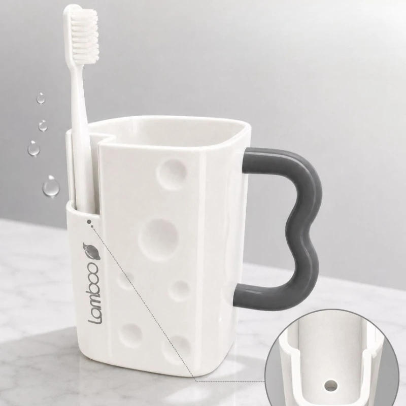 1/3Pcs Household Cup With Independent Toothbrush Placement, Suitable For Home And Boarding Students_voghion.com