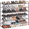 Long 6 Tier Shoe Rack Organizer Tall Metal Shoe Organizer for Entryway Bedroom Floor Garage, Wide Shoe Shelf Storage 1