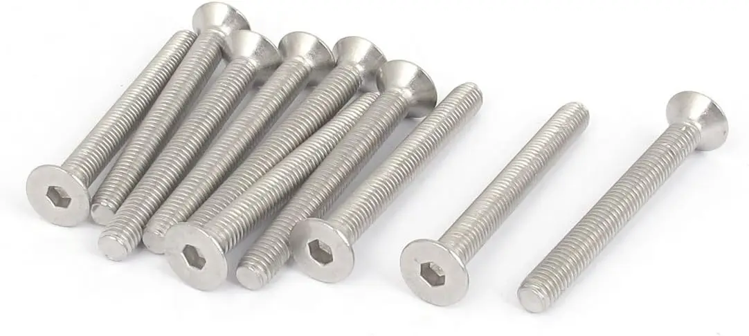 

Kidisoii M5 x 45mm Metric Hex Socket Countersunk Flat Head Screw Bolts 10PCS