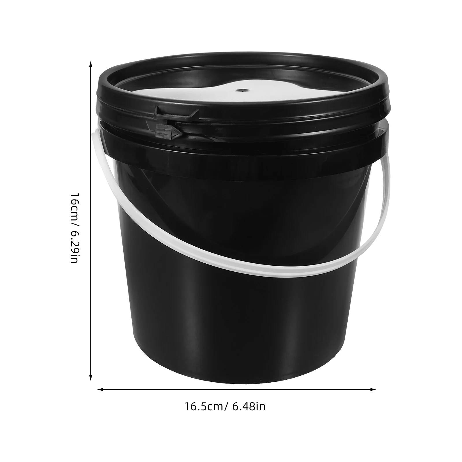 Plastic Handle Storage Black Light Blocking Bucket Paint Container Round Bucket With Lid Empty Can Gallon Plastic