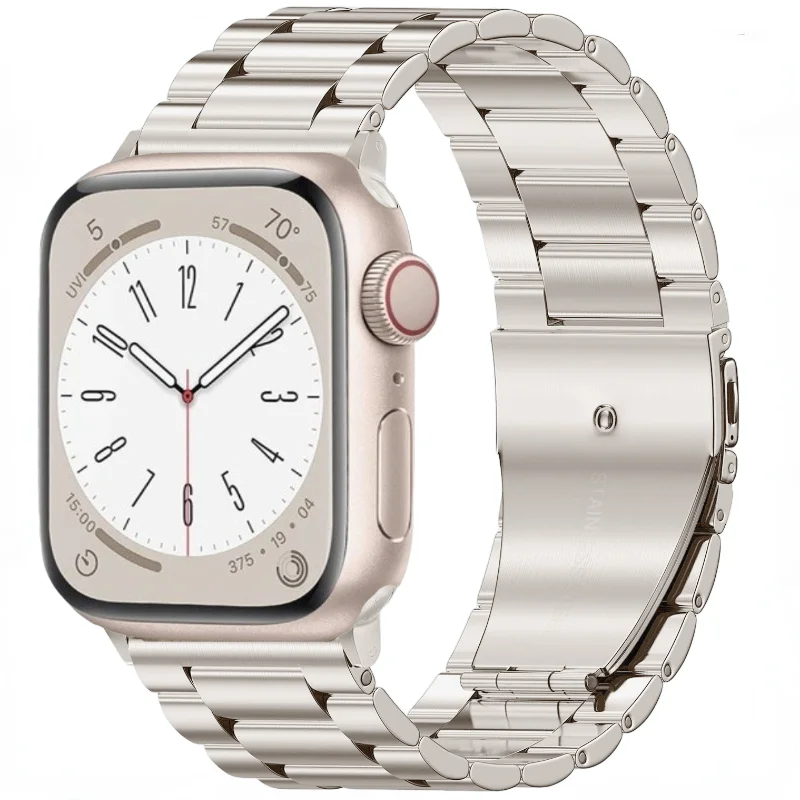 ตัวเลือกสินค้า สายคล้องโลหะ Apple Watch สแตนเลส รองรับหลายขนาด