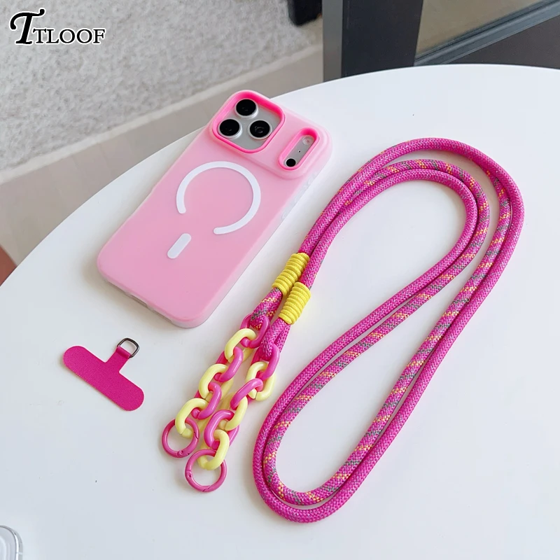 Magnetic Phone Case with Crossbody Strap and Lanyard - Magsafe Soft Cover