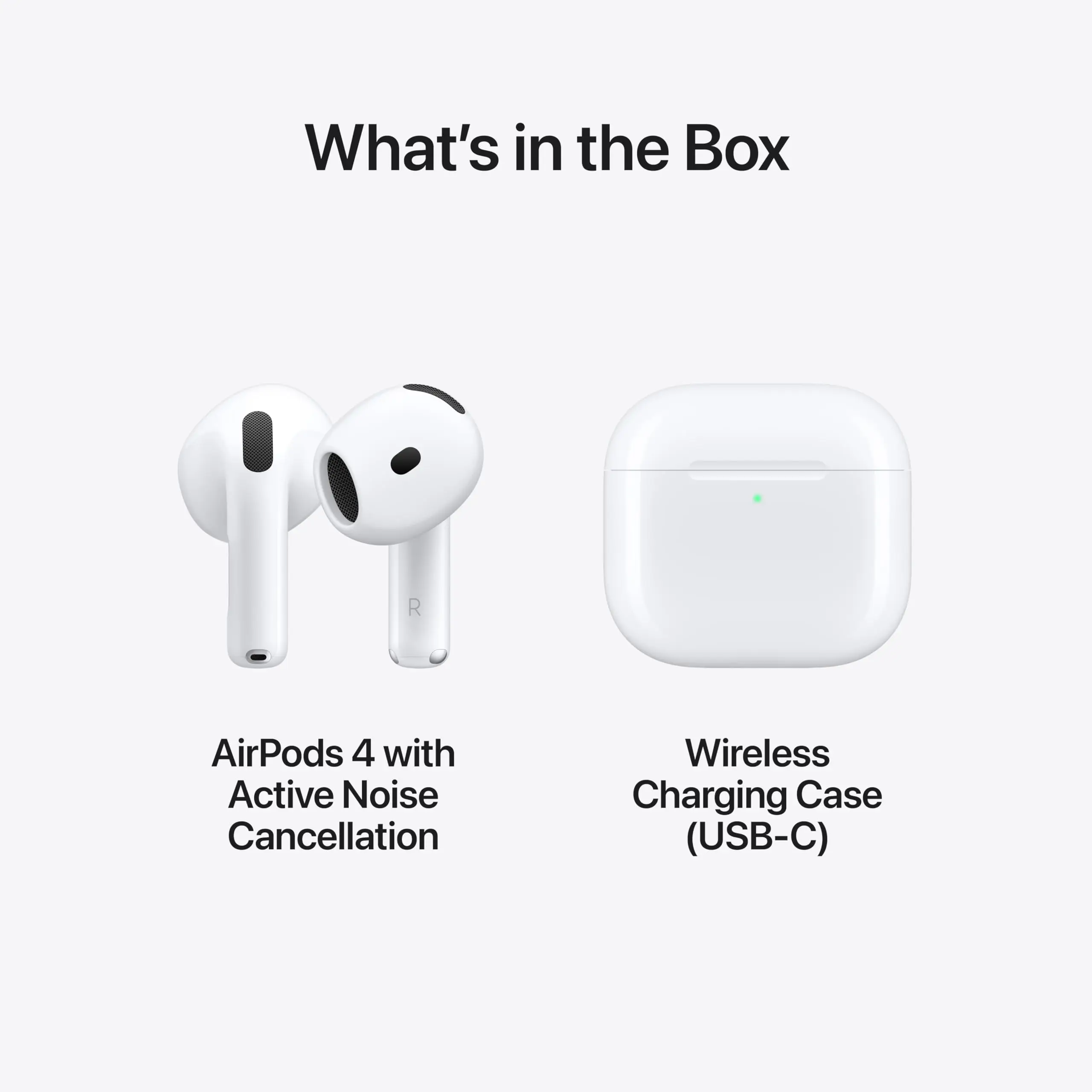 سماعات أذن لاسلكية Apple AirPods 4، مع خاصية إلغاء...