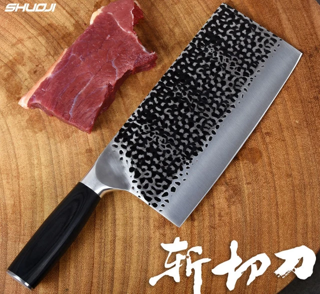 8 hand forged large boning knife with steel blade Old-fashioned chef's  commercial chopping knife for long lasting sharpness - AliExpress