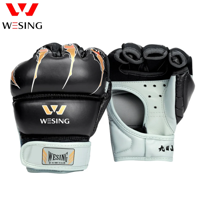 

Wesing MMA перчатки, боксерские перчатки с открытыми пальцами, боксерские тренировочные перчатки для кикбоксинга