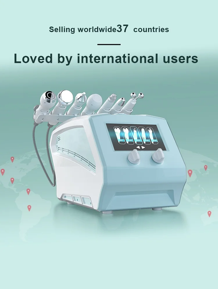 Professional 8 In 1 Small Bubble Beauty Instrument Cleansing Care Instrument Microdermabrasion Facial Beauty Machine