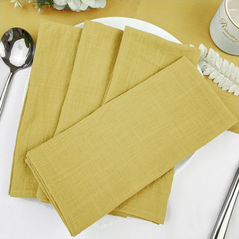 Durable Polyester Thicken Placemat Reusable Kitchen Dining Wedding Decoration Table Cloth Napkins Set Decoration Cuisine Maison