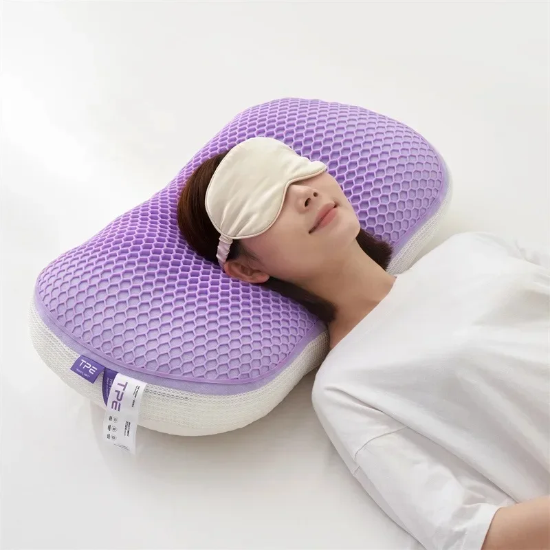 

Pectin Cooling Feel Summer Pillow Double -sided Use Honeycomb Sleeping Cool Pillows Soft Breathable Summer Winter Pillow