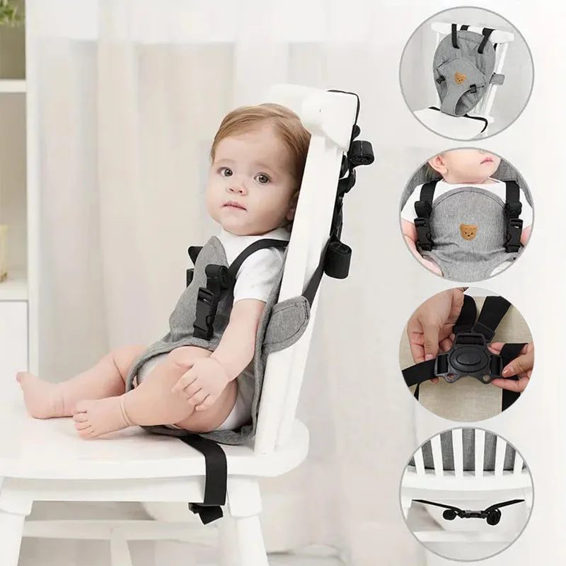 Travel Harness Seat For Baby High Chair, Safety Harness Chair Accessory For Baby Feeding, Portable Fabric Toddler Chair