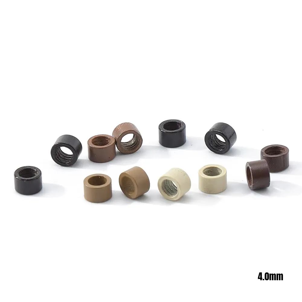 1000개의 나사가 있는 마이크로 링 ? I-팁 헤어 익스텐션용 헤어 비즈 1개, 4.0mm 헤어 링크