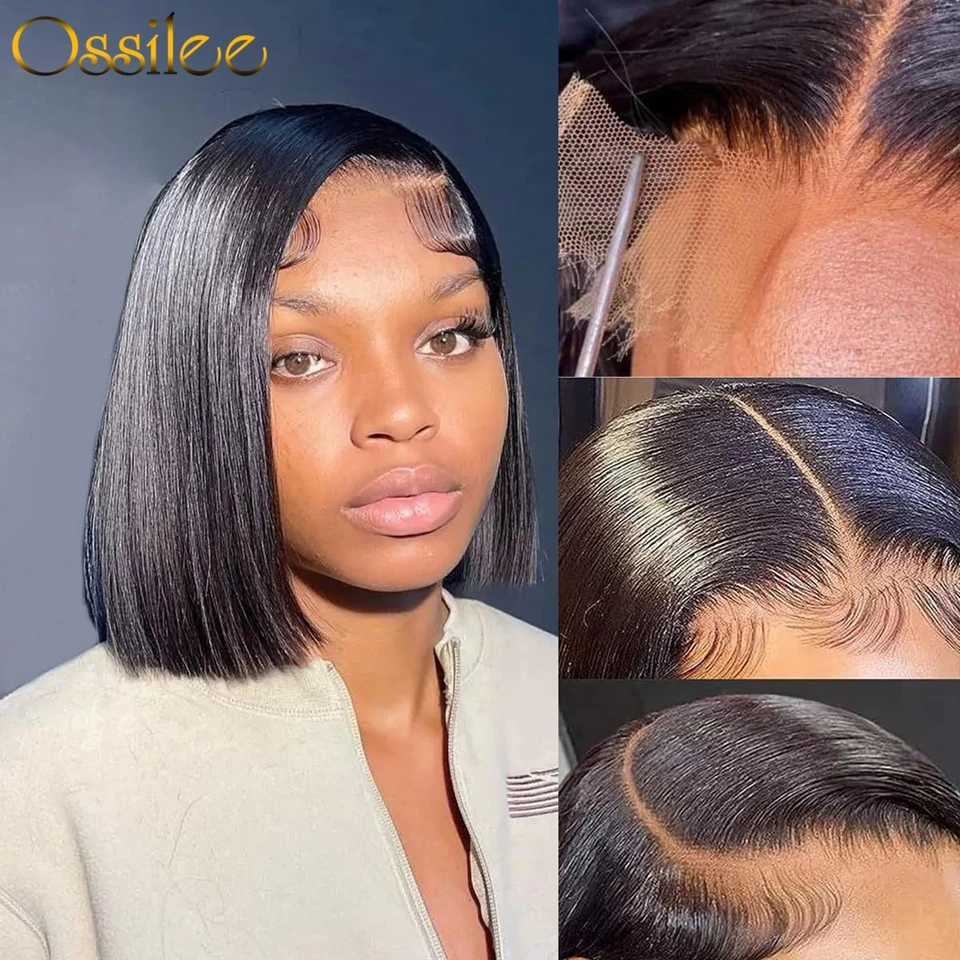 Bob Wig Lace Front Human Hair Wigs Short Brazilian Bob Frontal Straight Pixie Cut