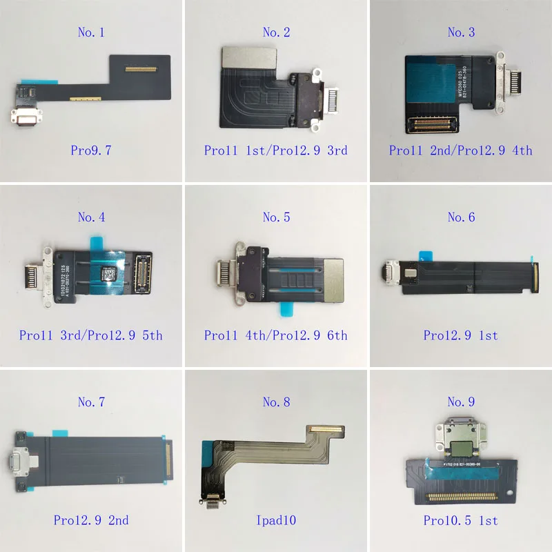 

USB Charger Connector For iPad Pro 12.9 11 10.5 9.7 Inch 1st 2nd 3rd 4th 5th 6th 2022 2021 2020 2018 Charging Port Flex Cable