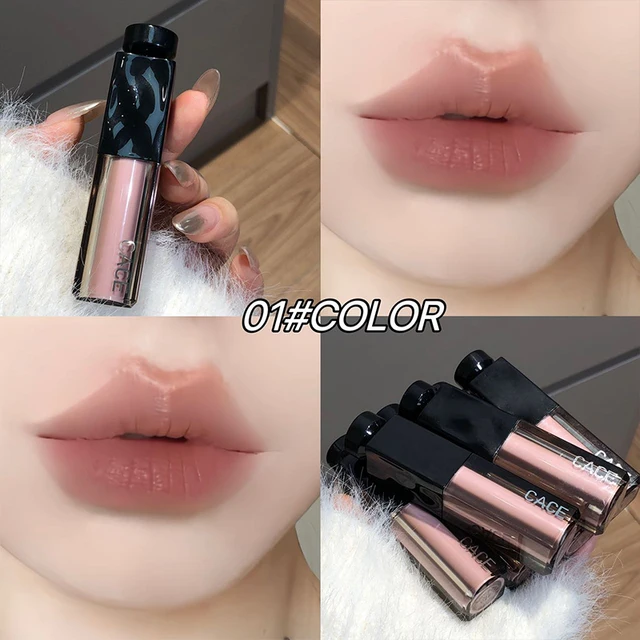 CACE Lip Mud 6 Colors Mist Velvet Nude Liquid Lipstick Waterproof Lasting Lipgloss Non-stick Cup Sexy Red Lip Tint Korean Makeup