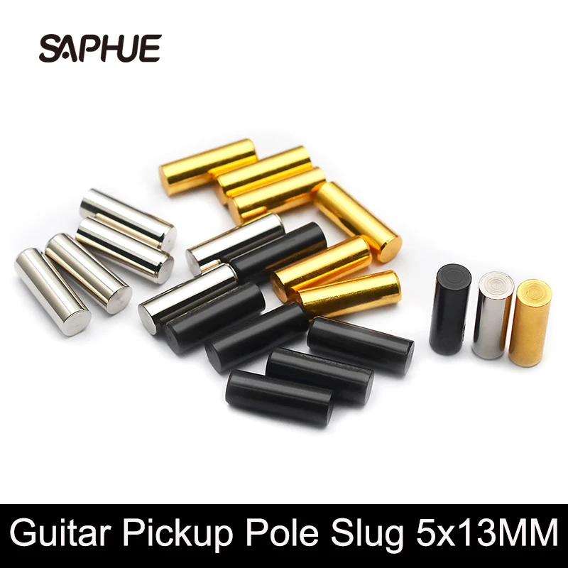 

50 шт. гитарный пикап Polepiece Pole Slug Fingerprint Top 5x13 мм гитарный пикап Упругие Стержни 5 мм Диаметр черный/золотой/хром