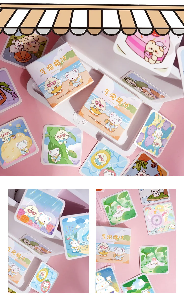 Etori Life Secret Garden Sticker 46pcs/pack Mini Boxed Stickers, DIY Decoration Stationery Notebook Diary Journal Stickers