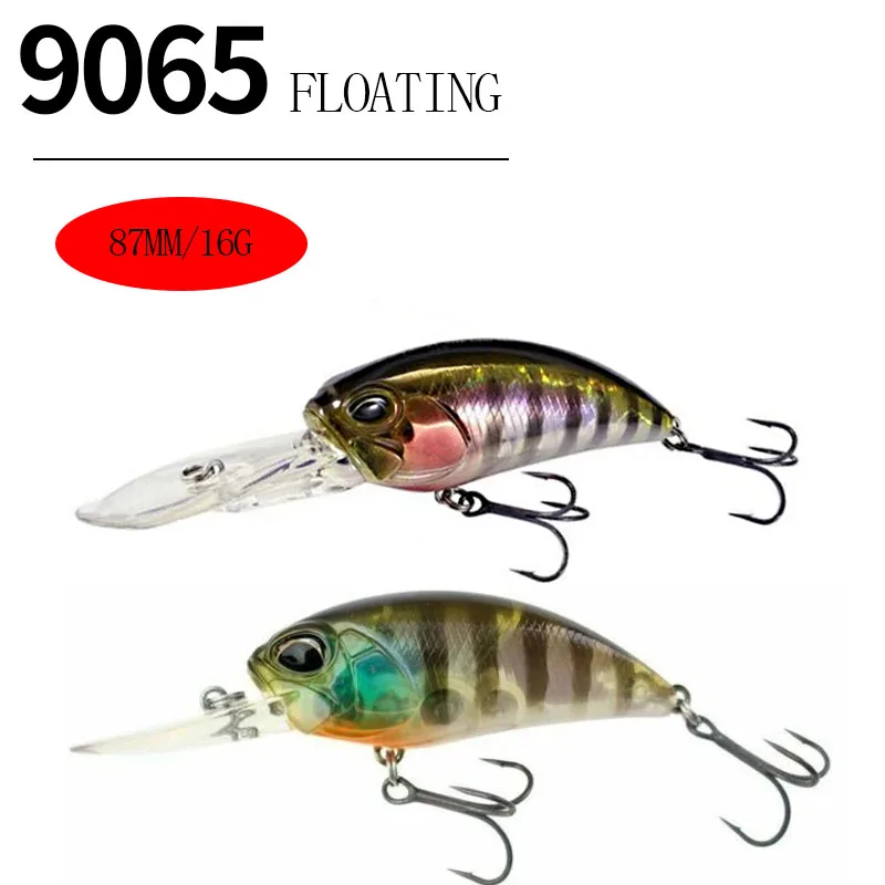 Topwater Crankbaits Spinning Lures Floating Fishing Wobbler 87mm