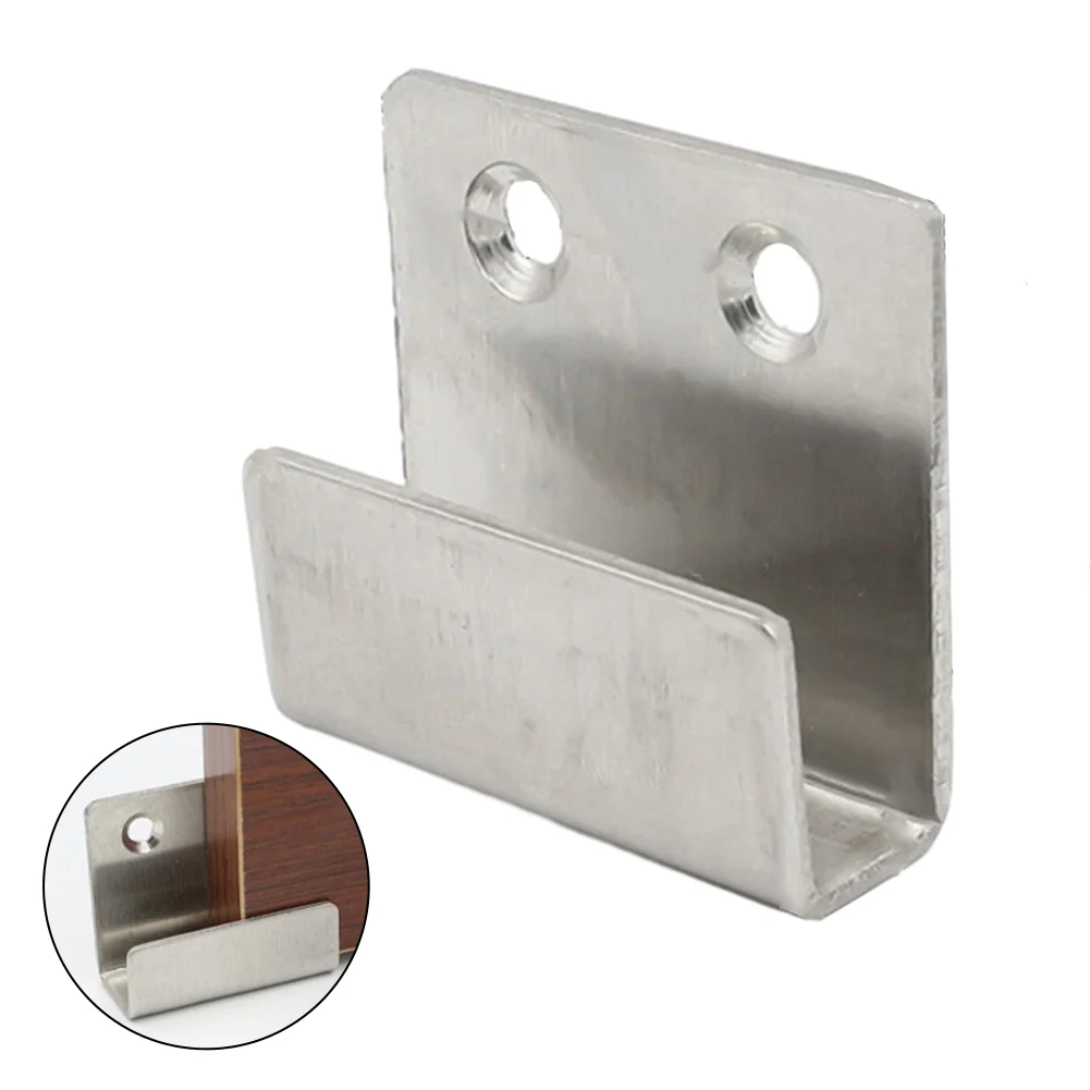 U-shape Corner Brackets Hanging Hook Stainless Steel 40*11*34mm For Wall Shelf Furniture Storage Hardware Accessories