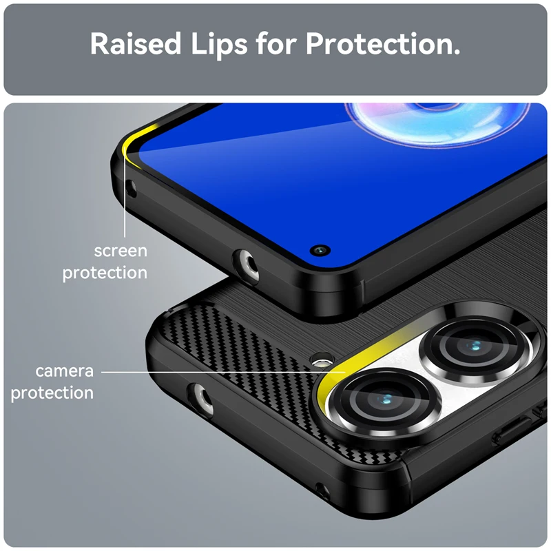 Per Asus Zenfone 10 Custodia Cover Forasus Zenfone 10 Shell Armor Bumper Capa Para Custodia Posteriore In Silicone Morbido Per Zenfone 10 9