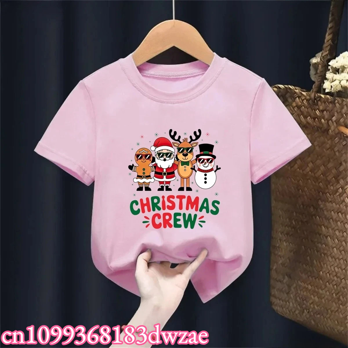 Camiseta Infantil BQG Natal - Rena Feliz, Manga Curta - Tamanhos 18M A 6T
