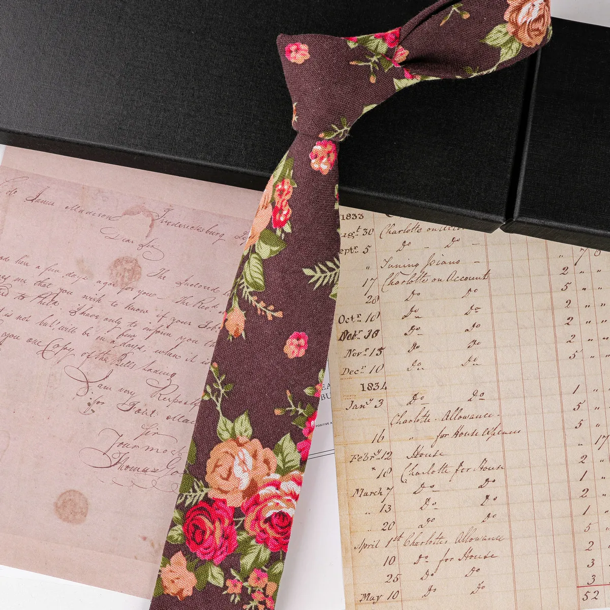7cm Männer Retro Krawatten Baumwolle Krawatten Für Männer Frauen Formale Blumen Druck Krawatte Für Hochzeit Party Bräutigam Krawatte corbatas Hombre Krawatte – Detail 9