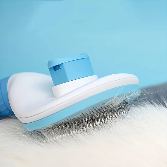 Easy-to-Clean Dog&Cat Grooming Brush-Gentle Hair Removal Massage Comb with One-Button Operation, Ideal for All Dog & Cat Breeds 6