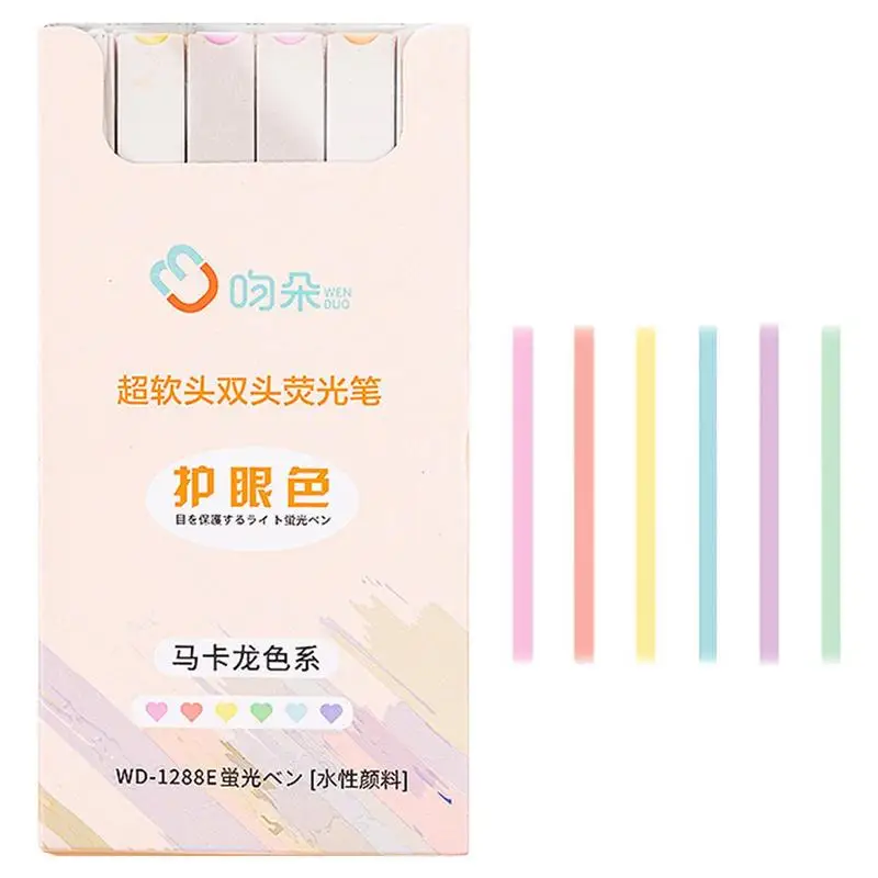 Highlighter Pen Set 6pcs Keynote Pens Highlighter Graffiti Pen Keynote