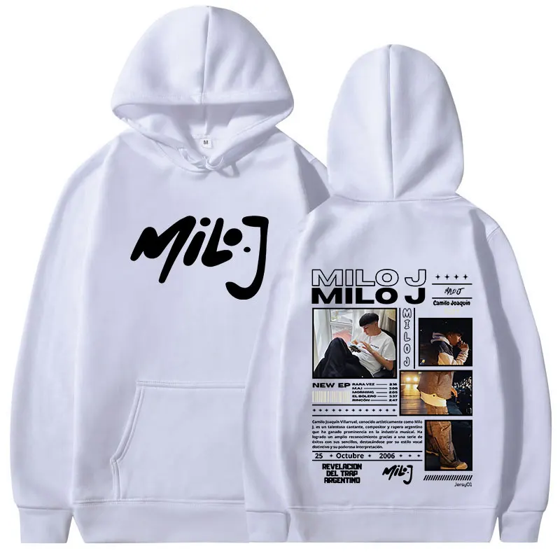 Rapper Milo J 111 Album Merch Hoodies Men Women Clothing Vintage Hip Hop Hooded Sweatshirt Casual Oversized Pullovers Fans Gift 3