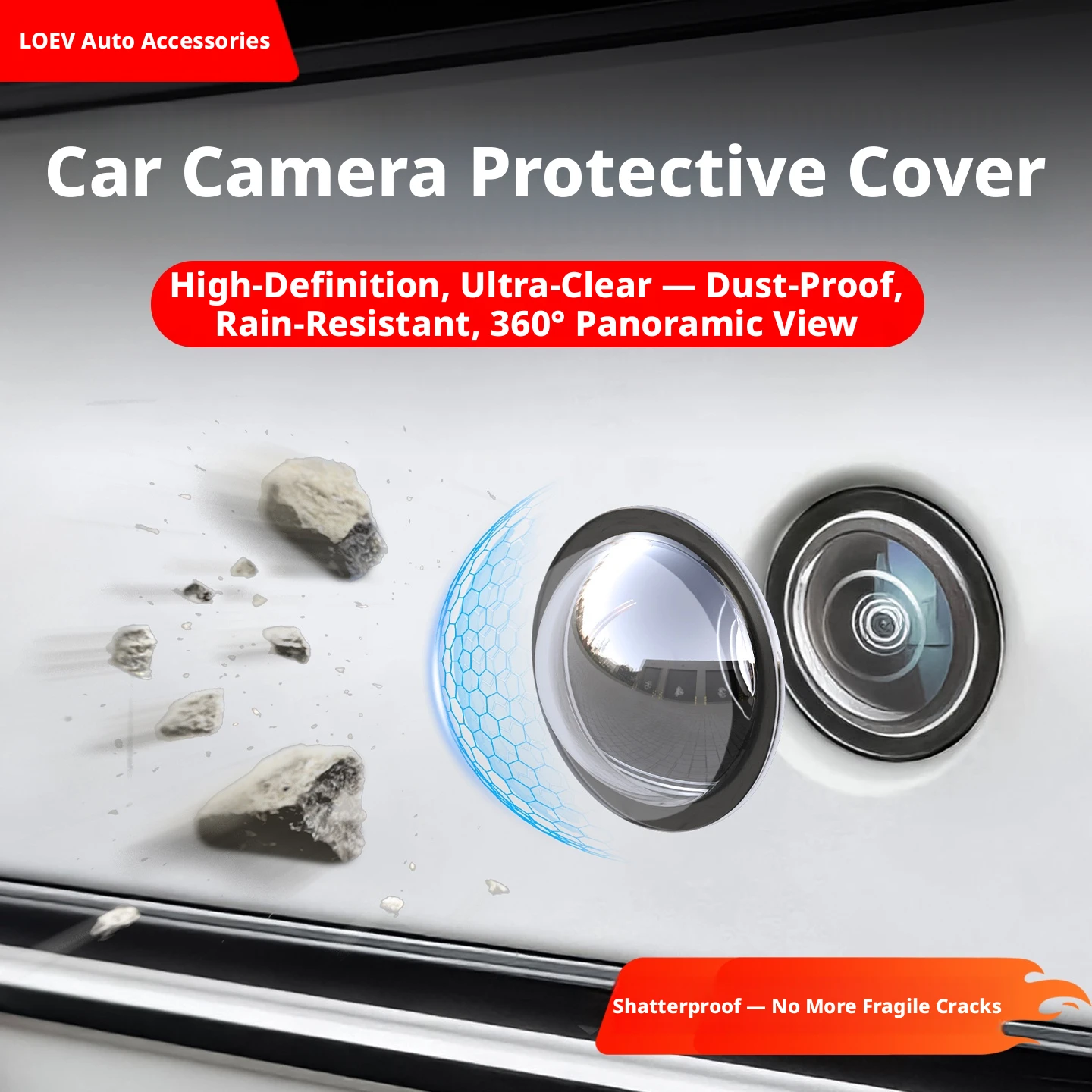Copertura Protettiva per Telecamera Auto/Copriobiettivo Specifico per Uso Veicolare, Protezione a 360 Gradi per Telecamera Retromarcia, Automo