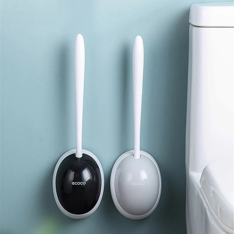 YOPIN home Silicone Toilet Brush for WC Accessories Drainable Toilet Brush Wall-Mounted Cleaning Tools Bathroom Accessories Set