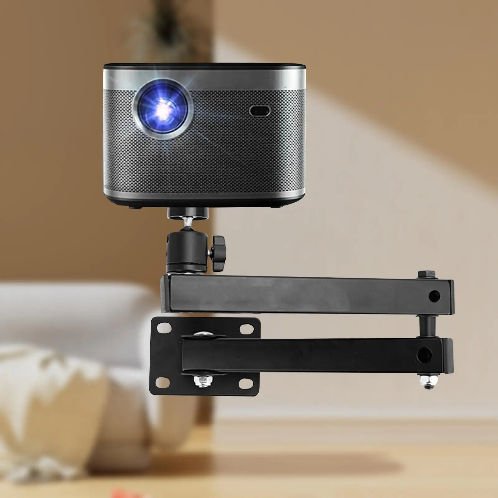 

Projector Mount Bracket Multifunctional Retractable Accs Easy to Install Wall Mounting Foldable for Hotel Bedroom Office Home