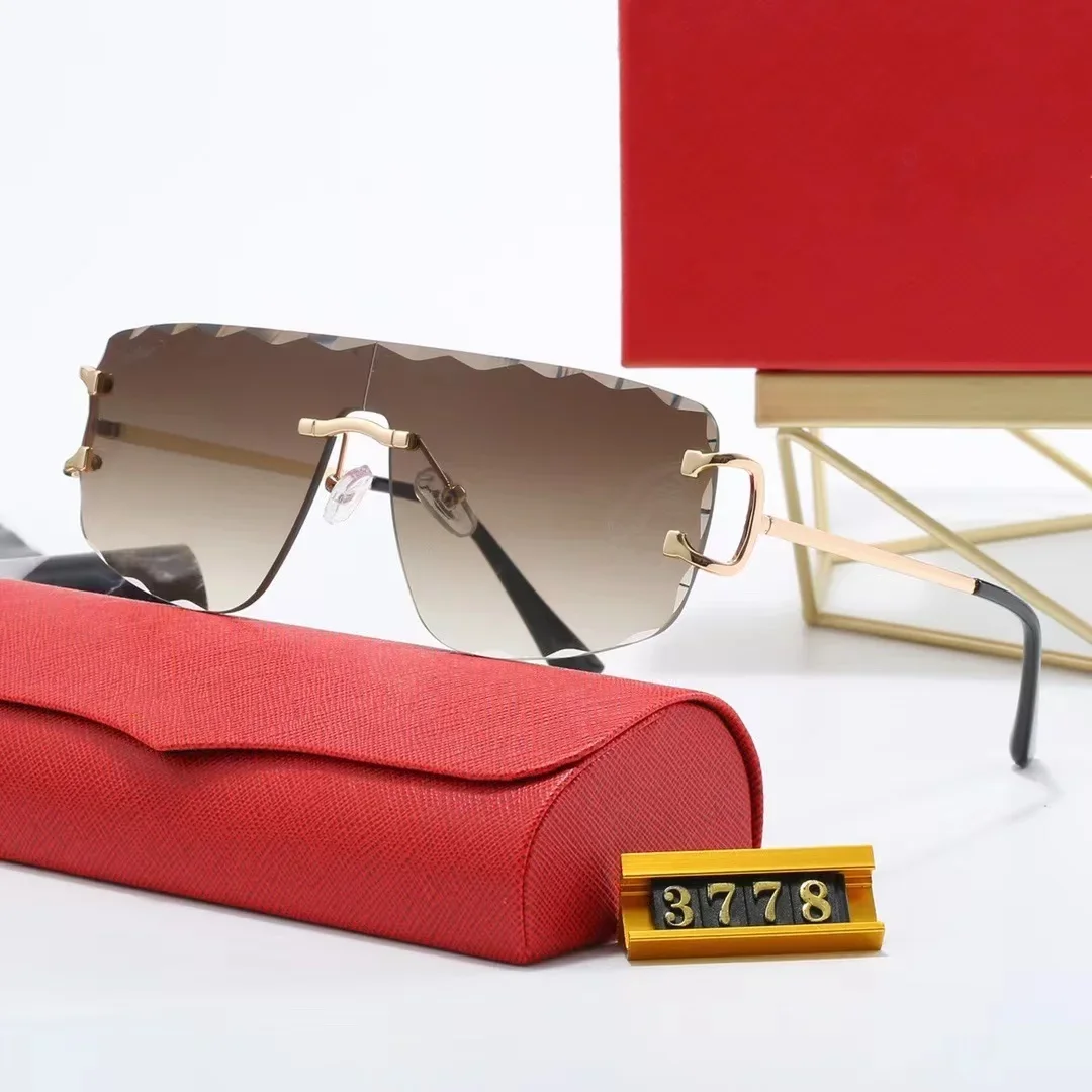 

Очки солнцезащитные безободковые для мужчин и женщин, модные роскошные брендовые дизайнерские очки с градиентом, с защитой от ультрафиолета, для вождения