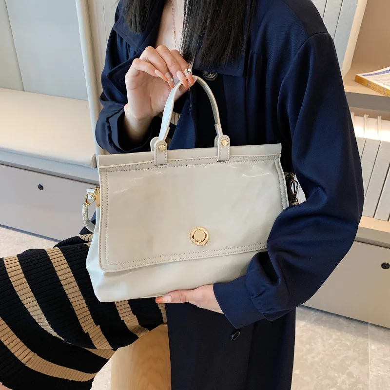 Ladies Large Capacity New Fashion Tote Messenger Bag Female Square Shoulder Crossbody Bags PU Leather Texture Handbags for Women