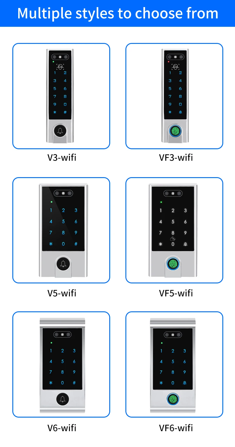 Tuya APP WIFI Face Wiegand 26-34 Recognition Fingerprint 125KHZ 13.56MHZ RFID D