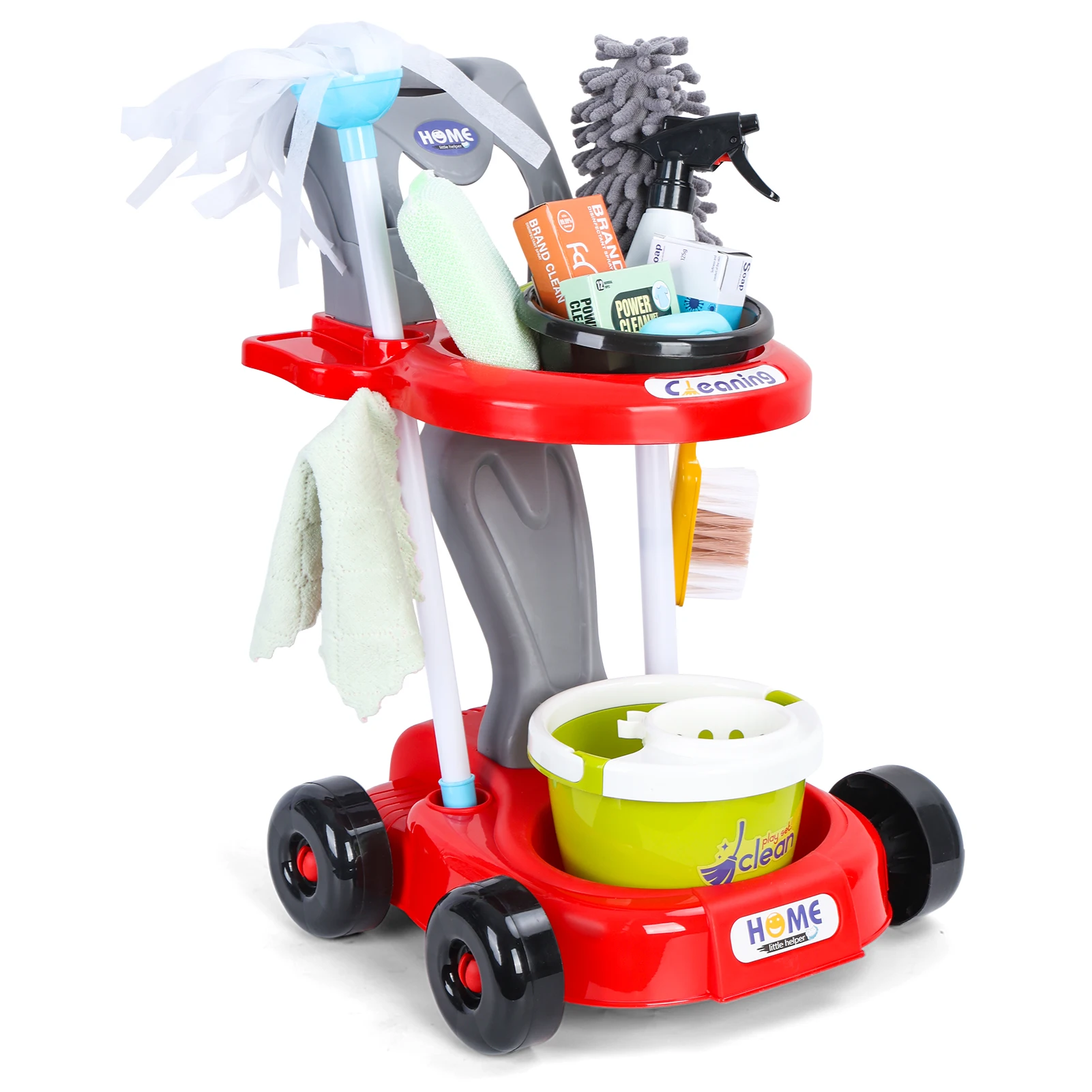 29 Pcs/Set Kids Play House Cleaning Toys, Mini Duster Mob Vacuum Dust Box Broom Toy, Children Role Play Educational Toy, Form Go