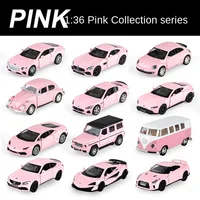 1/36 Pink Benz Bentley BMW Toy Car Model Alloy Diecast Pull Back Model Cars Boys Toy Birthday Gifts Adult Collection Decoration 1