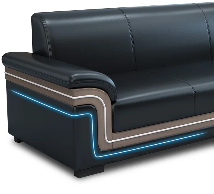 2023 Hot sale Modern Luxury Boss Office Sofa Sets Using Wooden Leather