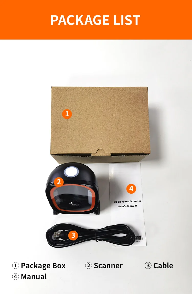 Desktop Barcode Scanner 1d 2d qr Code Omnidirecional de Alto Desempenho Auto Sense Data Matrix Bar Code Reader para Loja de Pagamento - Imagem 3