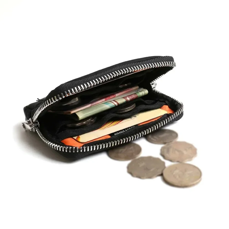 Japanese Men Wallet Earbuds Storage Bag Credit Card Holder Case Boys Girls Journey Bank Card Organizer Zipper Coin Purse