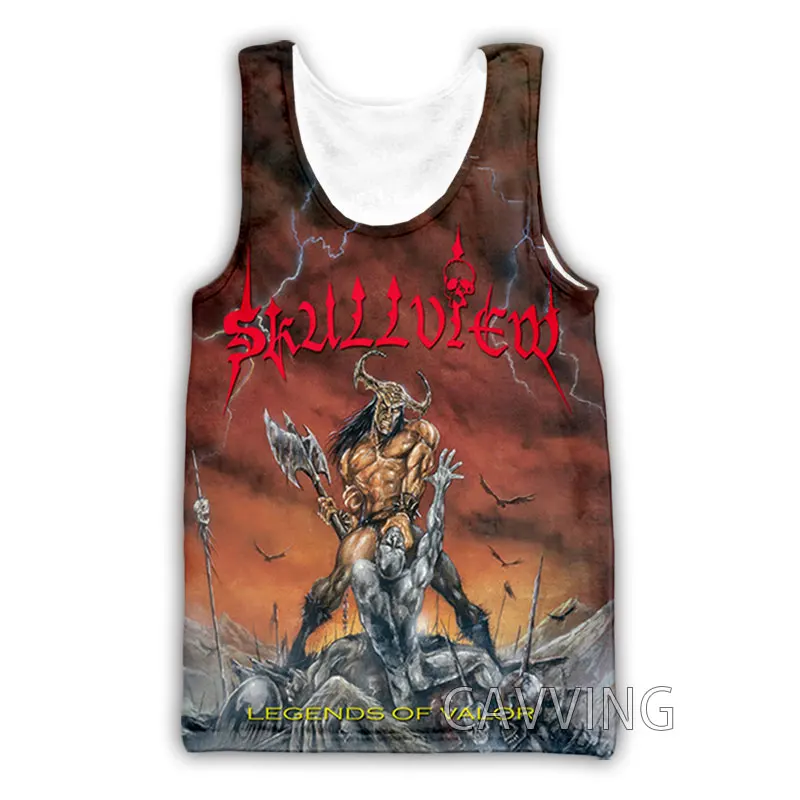 

Майка CAVVING с 3D рисунком черепа рок-группы, топы, жилет в стиле Харадзюку, летняя майка, рубашки, уличная одежда для мужчин и женщин