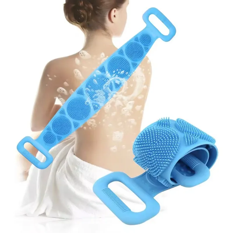 Body Silicone Brushes Bath Towels Scrubber Rubbing Bac KDead Skin Scrubbing Towel Massage Shower Belt Extended Skin Clean Brush