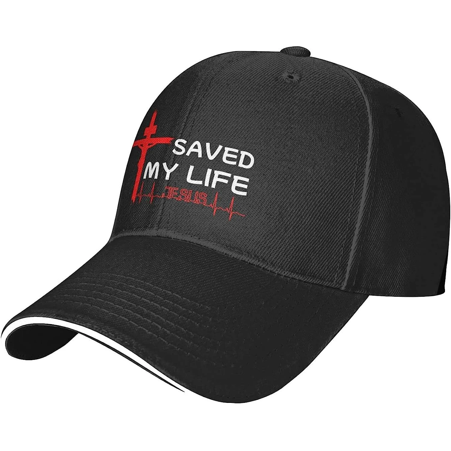 

New DARLEKS Dad Hat Jesus Christ Saved My Life Cross Baseball Cap for Men Women Snapback Hat Aldult Curved Brim Casquette